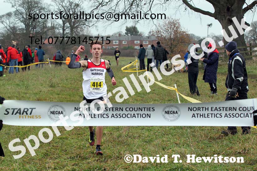 Mens under-17s, 2021 North Eastern Cross Country Championships, Sedgefield. Photo: David T. Hewitson/Sports for All Pics